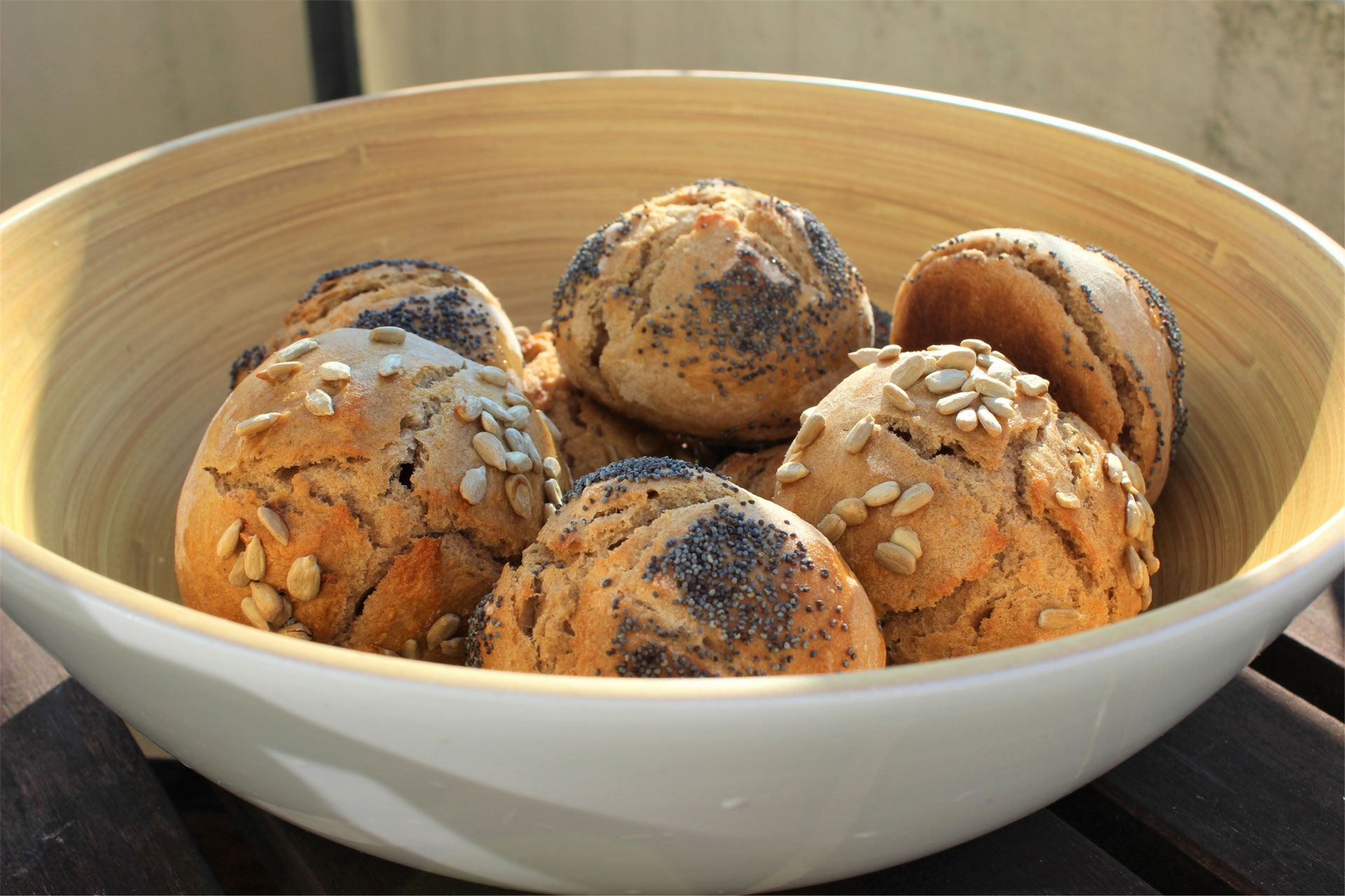 Frisch gebackene Brötchen