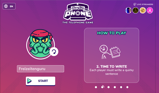 Lustige Zeichnungen bei der Online-Flüsterpost