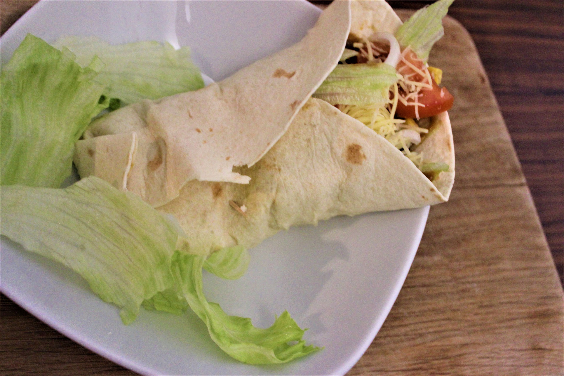 Frisch gerollte Wraps